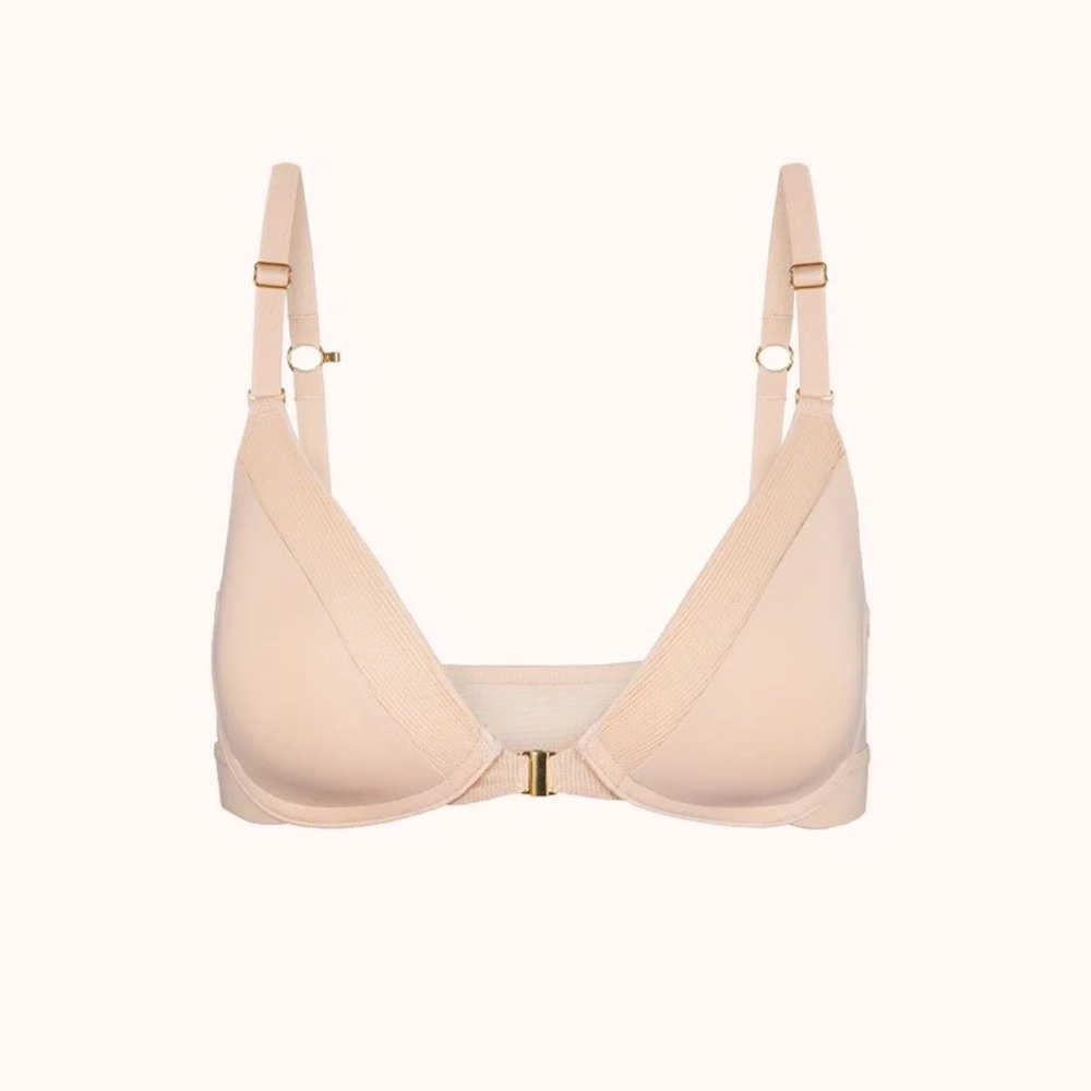 Lively Nude Bra with Gold Accents